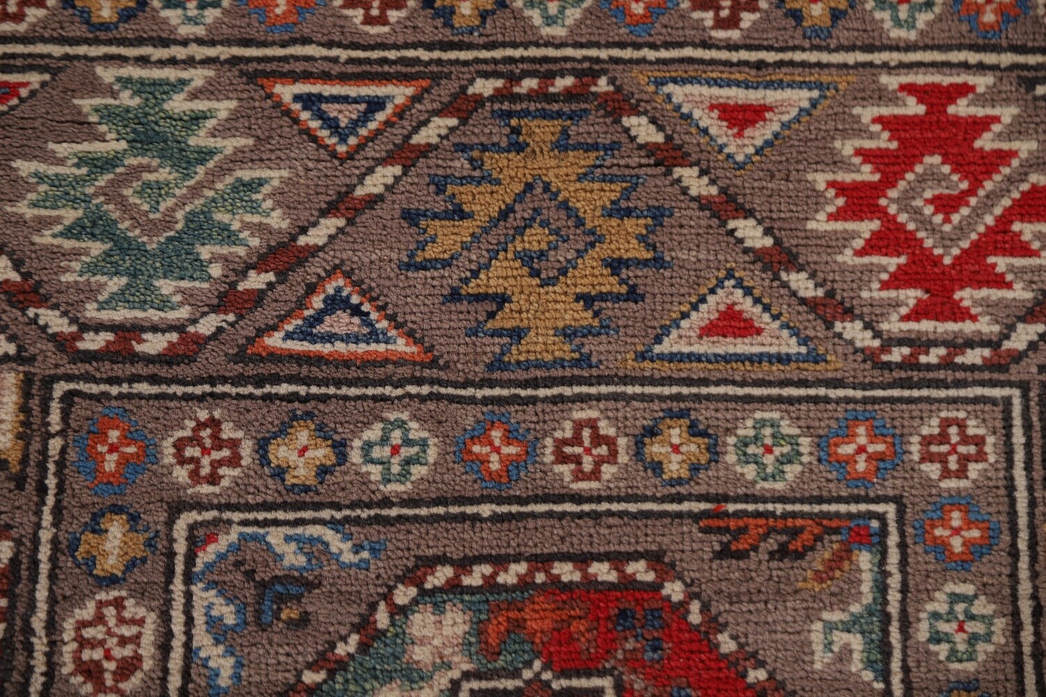 Handmade Kazak Oriental Runner Rug 3x8