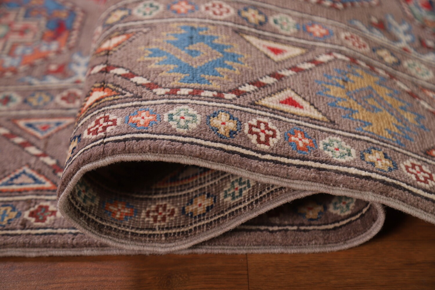 Handmade Kazak Oriental Runner Rug 3x8