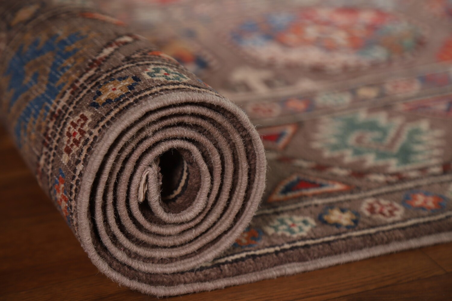 Handmade Kazak Oriental Runner Rug 3x8