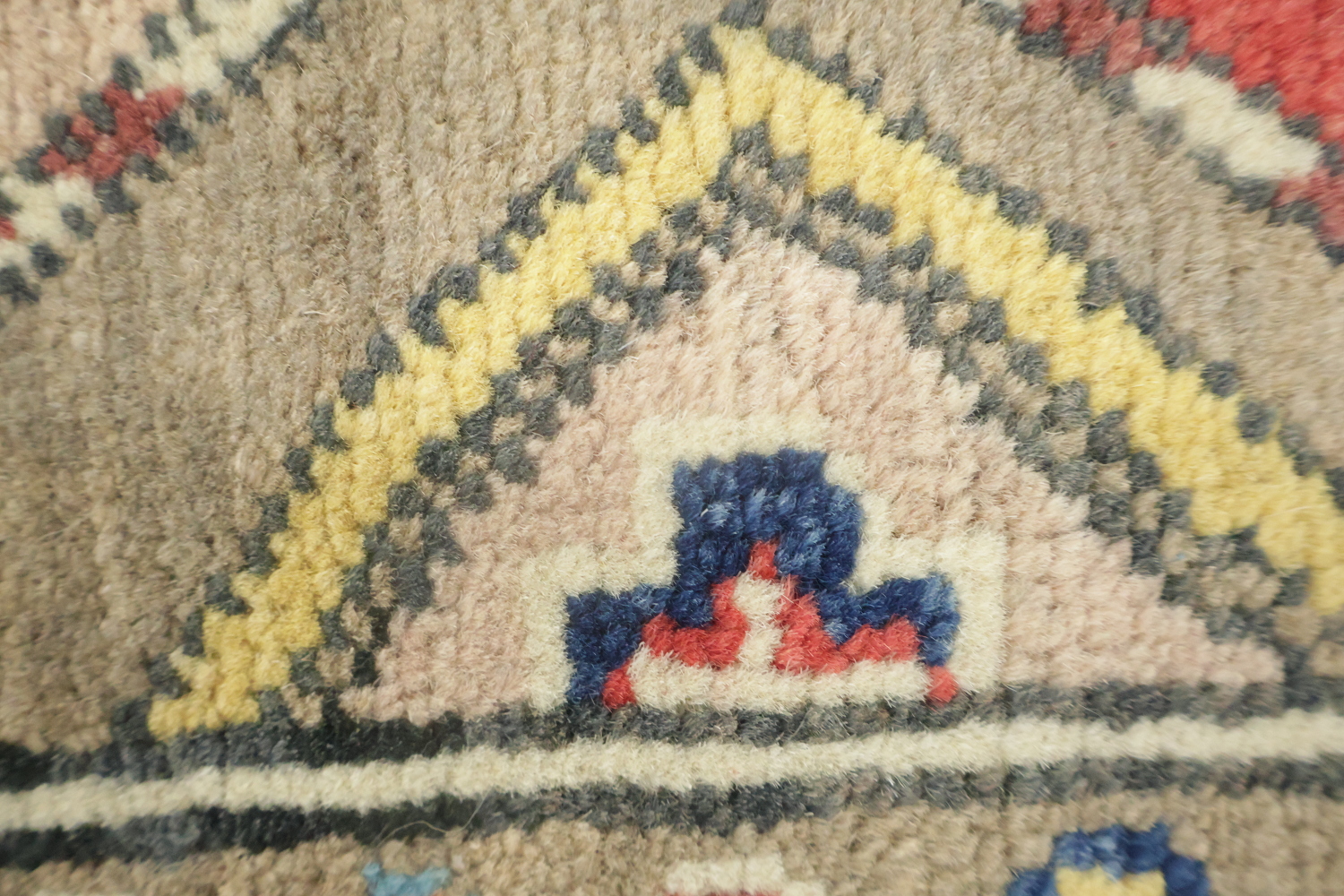 Brown Wool Kazak Oriental Runner Rug 3x9