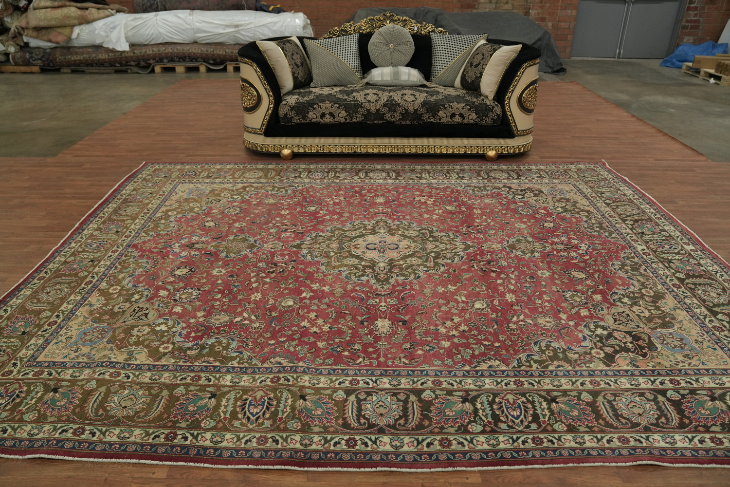 Traditional Mashad Persian Area Rug 10x13