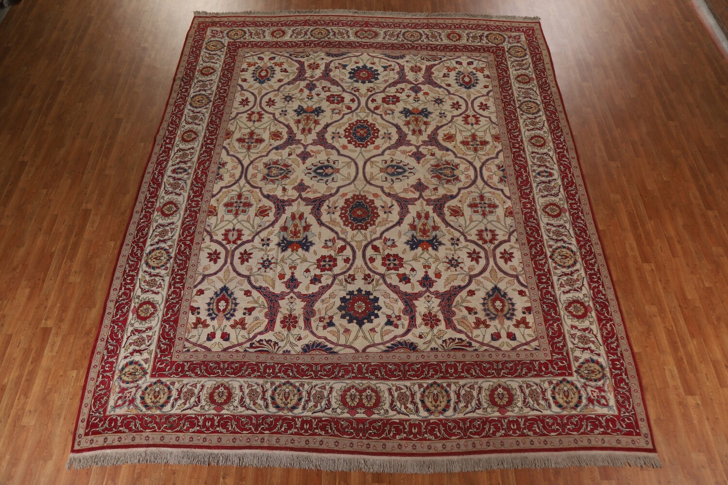 Pre-1900 Antique Kerman Lavar Vegetable Dye Persian Rug 12x14