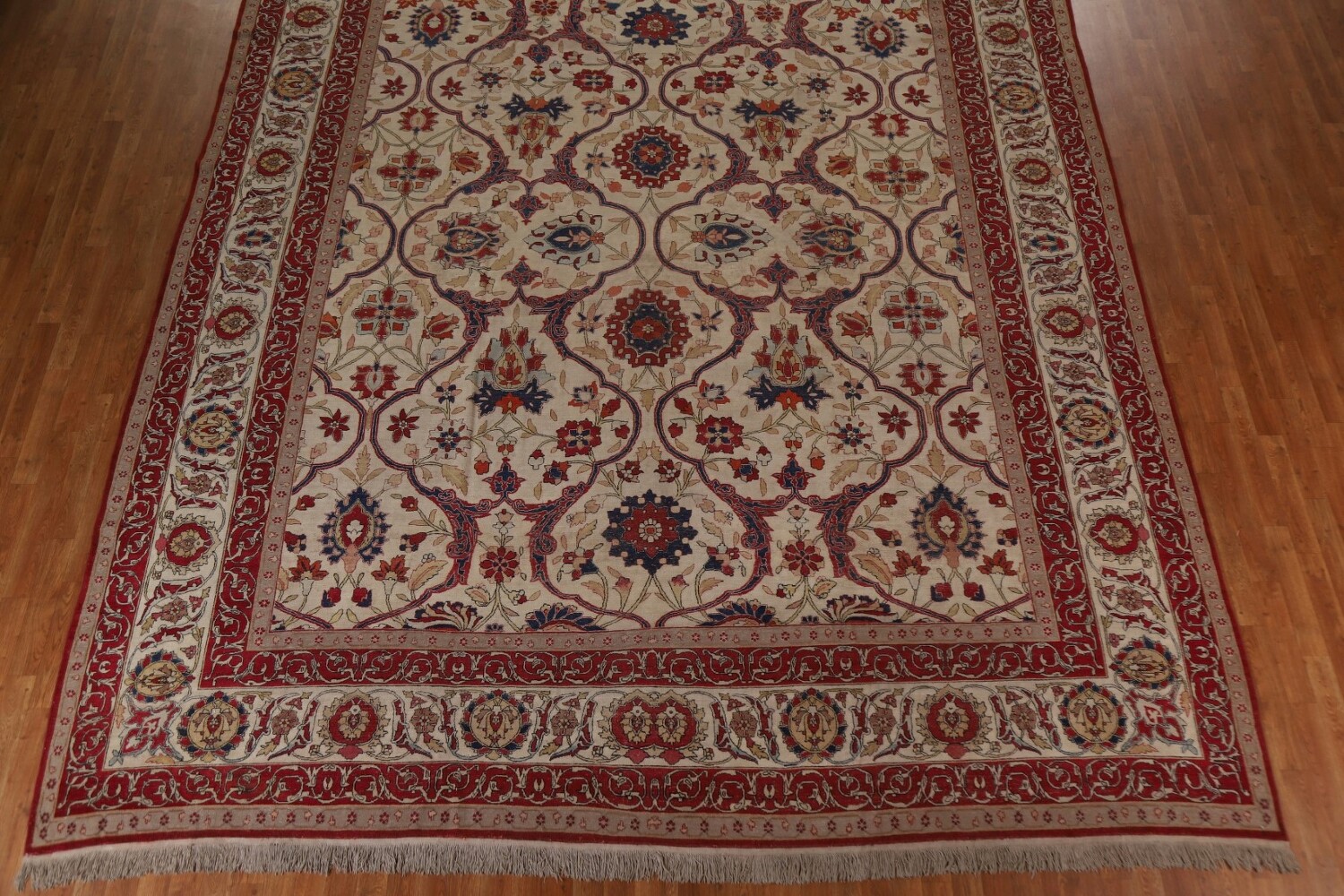 Pre-1900 Antique Kerman Lavar Vegetable Dye Persian Rug 12x14