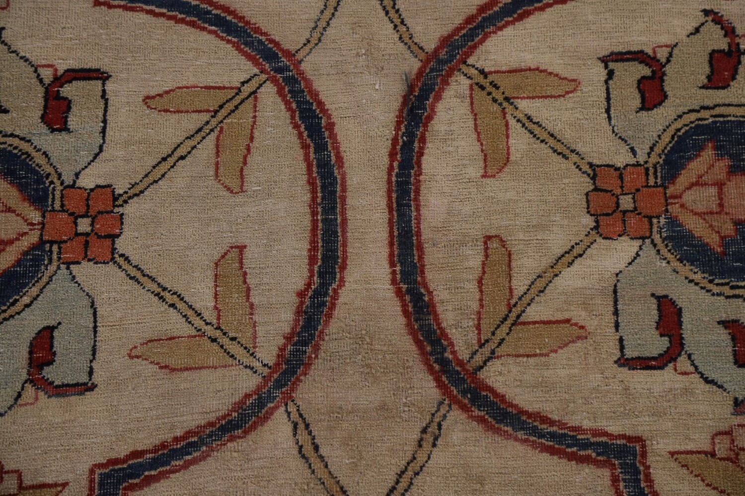 Pre-1900 Antique Kerman Lavar Vegetable Dye Persian Rug 12x14