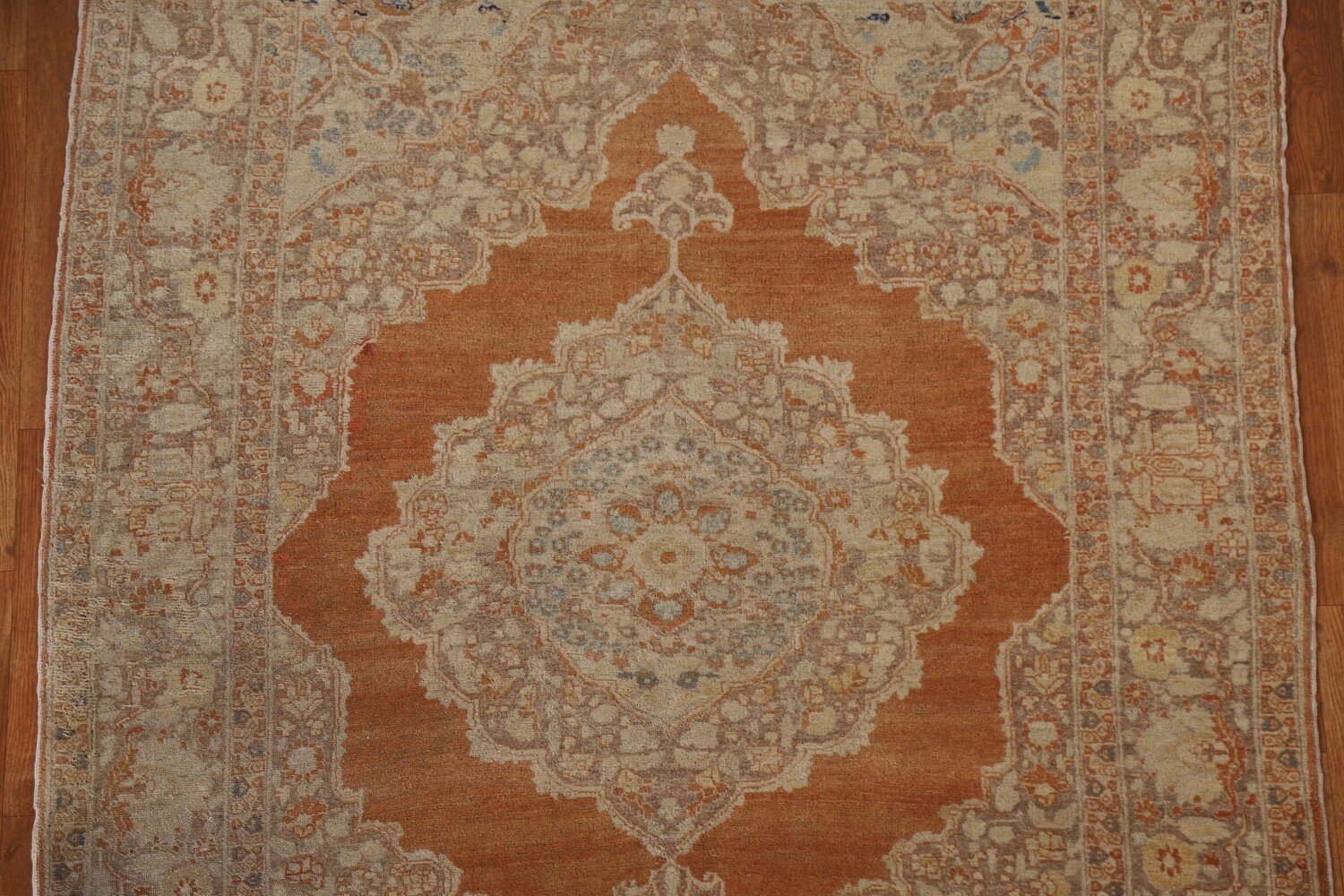Pre-1900 Antique Tabriz Haj Jalili Vegetable Dye Persian Rug 4x5