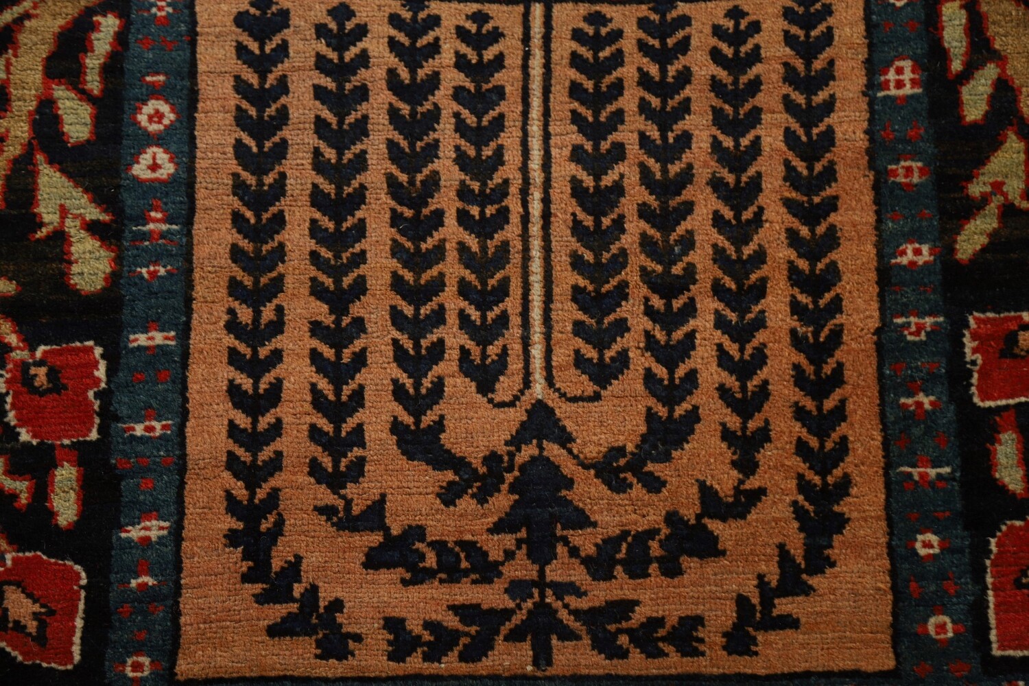 Pre-1900 Antique Bakhtiari Shalamzar Vegetable Dye Persian Rug 13x20