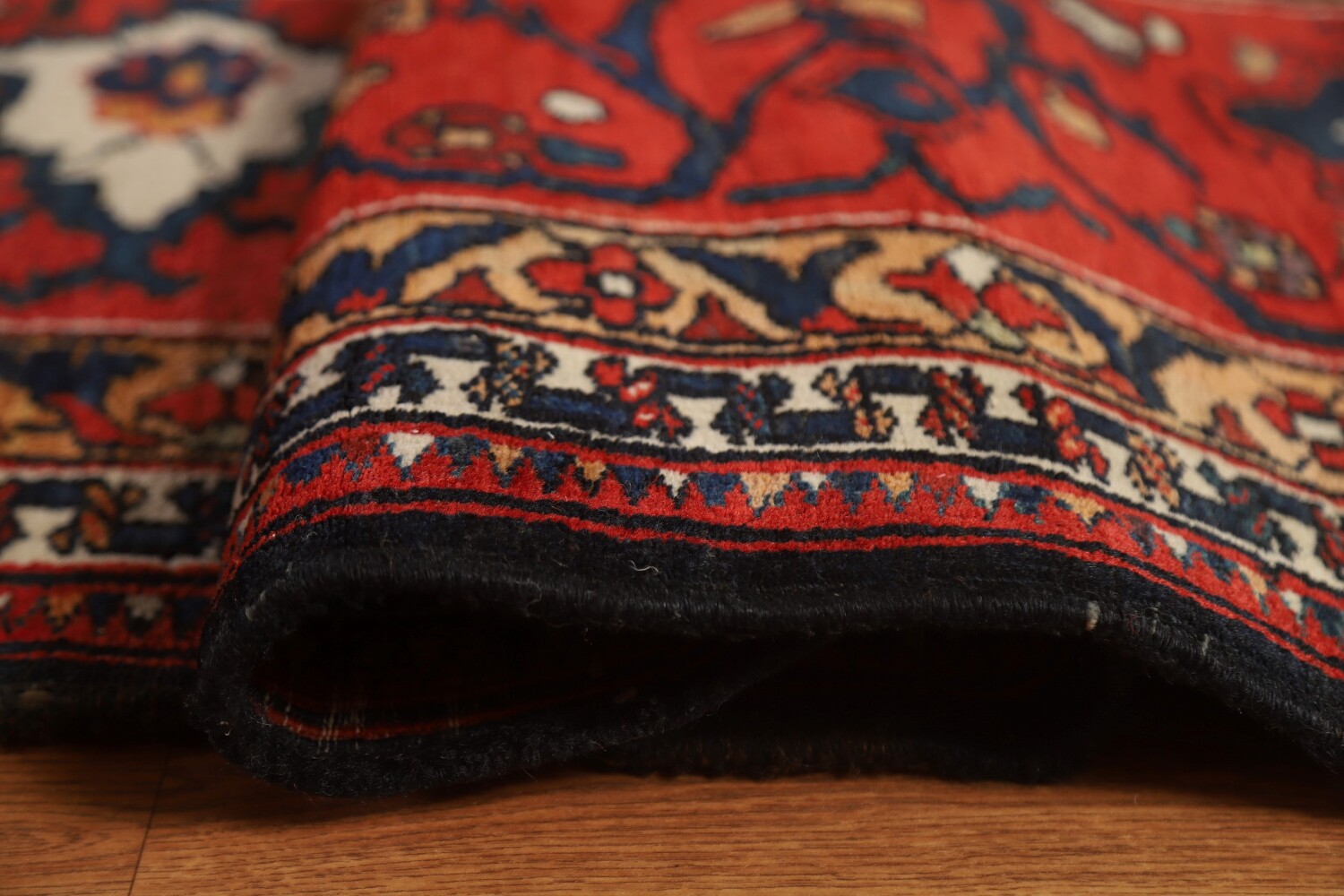 Pre-1900 Antique Bakhtiari Shalamzar Vegetable Dye Persian Rug 13x20