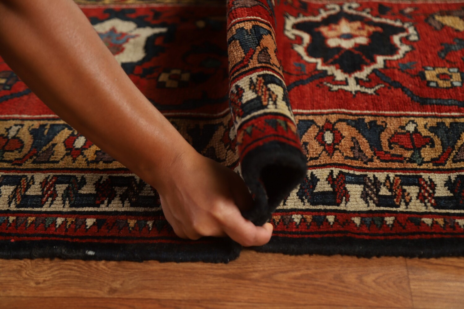 Pre-1900 Antique Bakhtiari Shalamzar Vegetable Dye Persian Rug 13x20