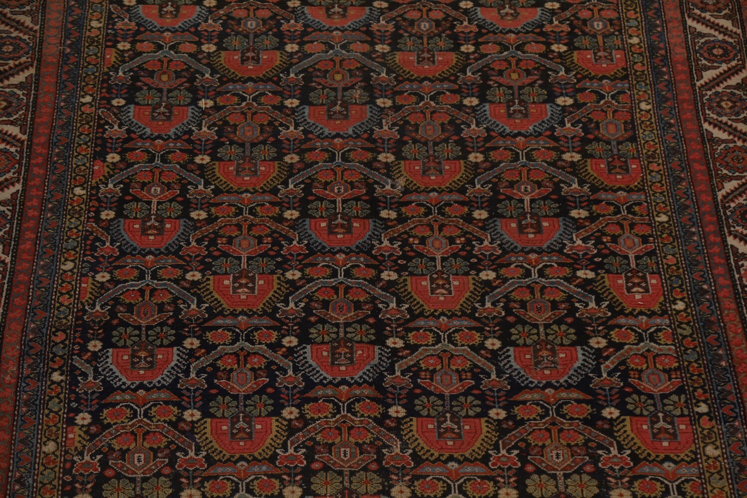 Pre-1900 Antique Malayer Vegetable Dye Persian Rug 7x20