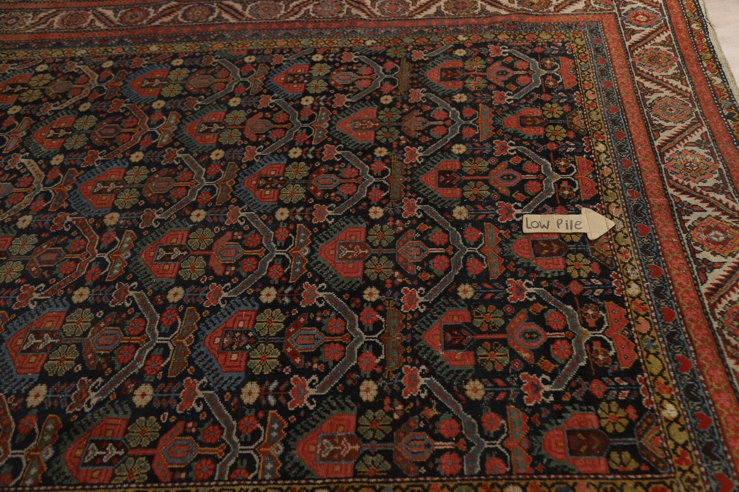 Pre-1900 Antique Malayer Vegetable Dye Persian Rug 7x20