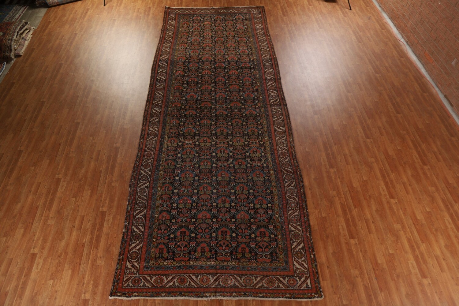 Pre-1900 Antique Malayer Vegetable Dye Persian Rug 7x20