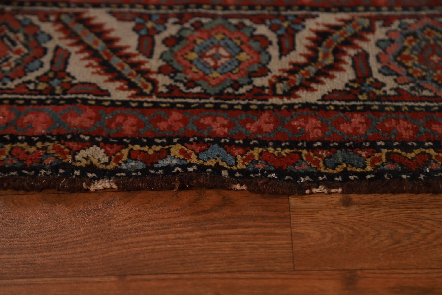 Pre-1900 Antique Malayer Vegetable Dye Persian Rug 7x20