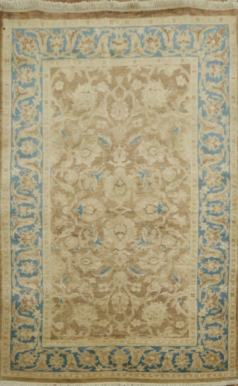 Vegetable Dye Oushak Turkish Area Rug 3x5