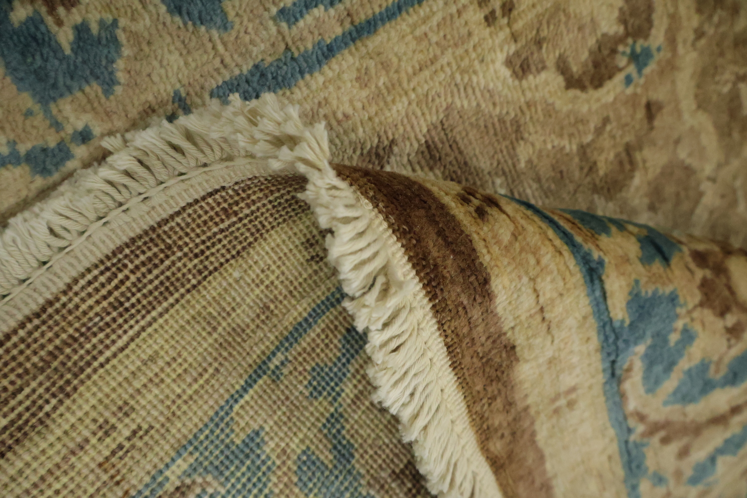 Vegetable Dye Oushak Turkish Area Rug 3x5