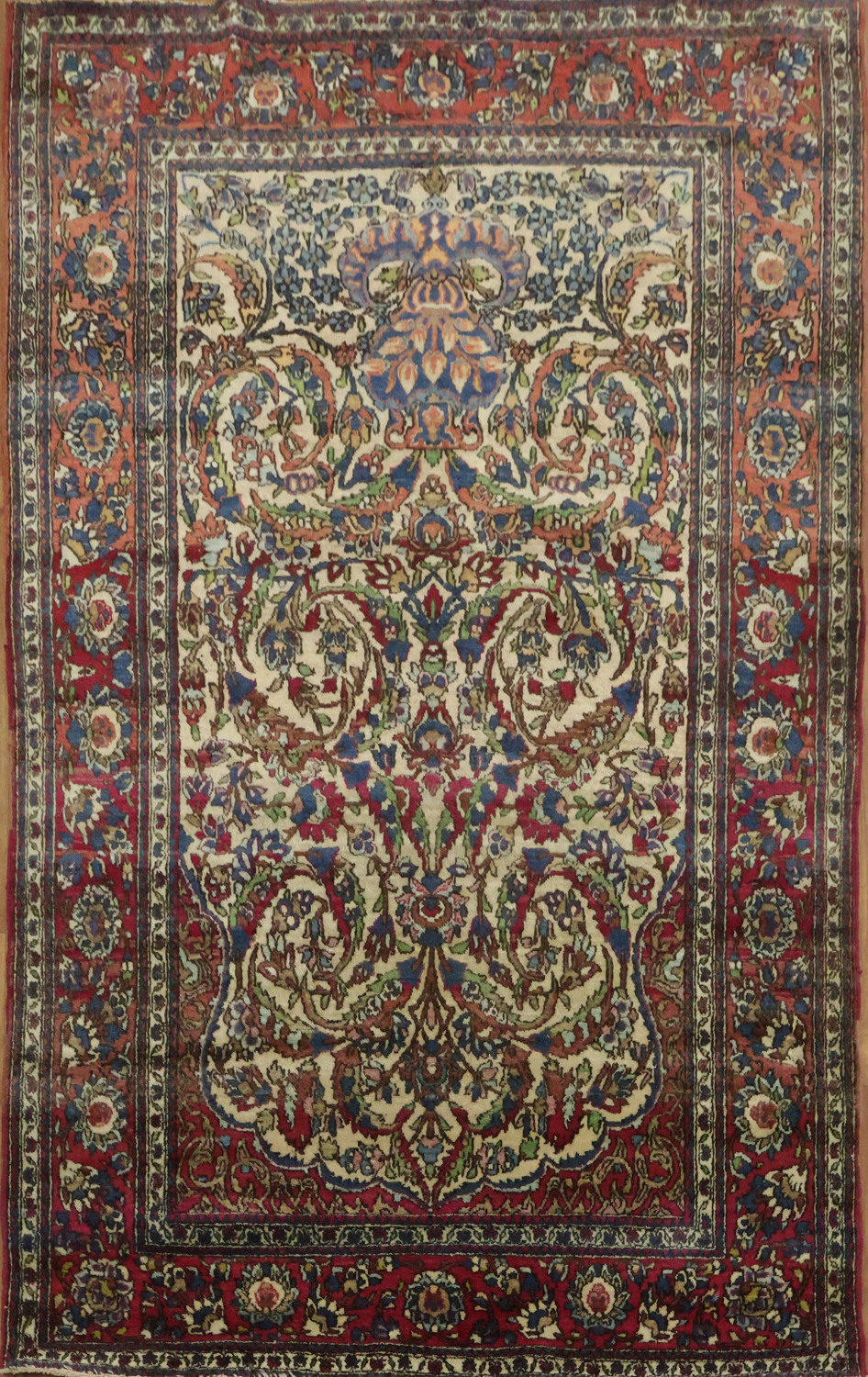 Antique Vegetable Dye Kerman Persian Area Rug 3x5