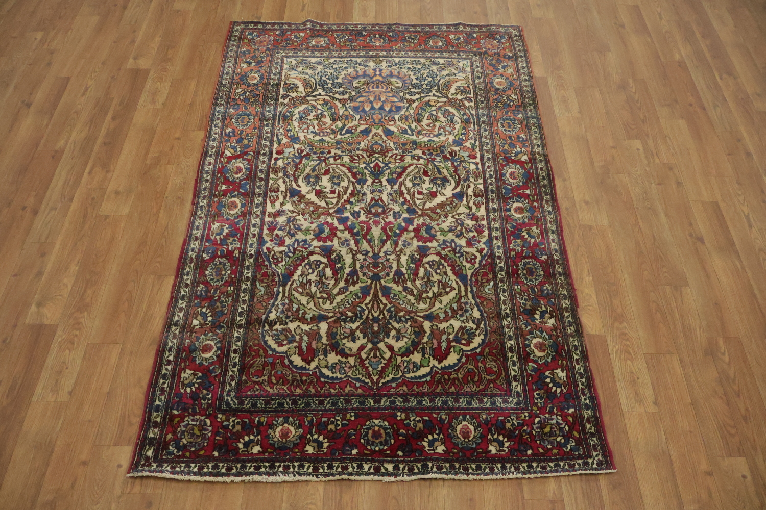 Antique Vegetable Dye Kerman Persian Area Rug 3x5