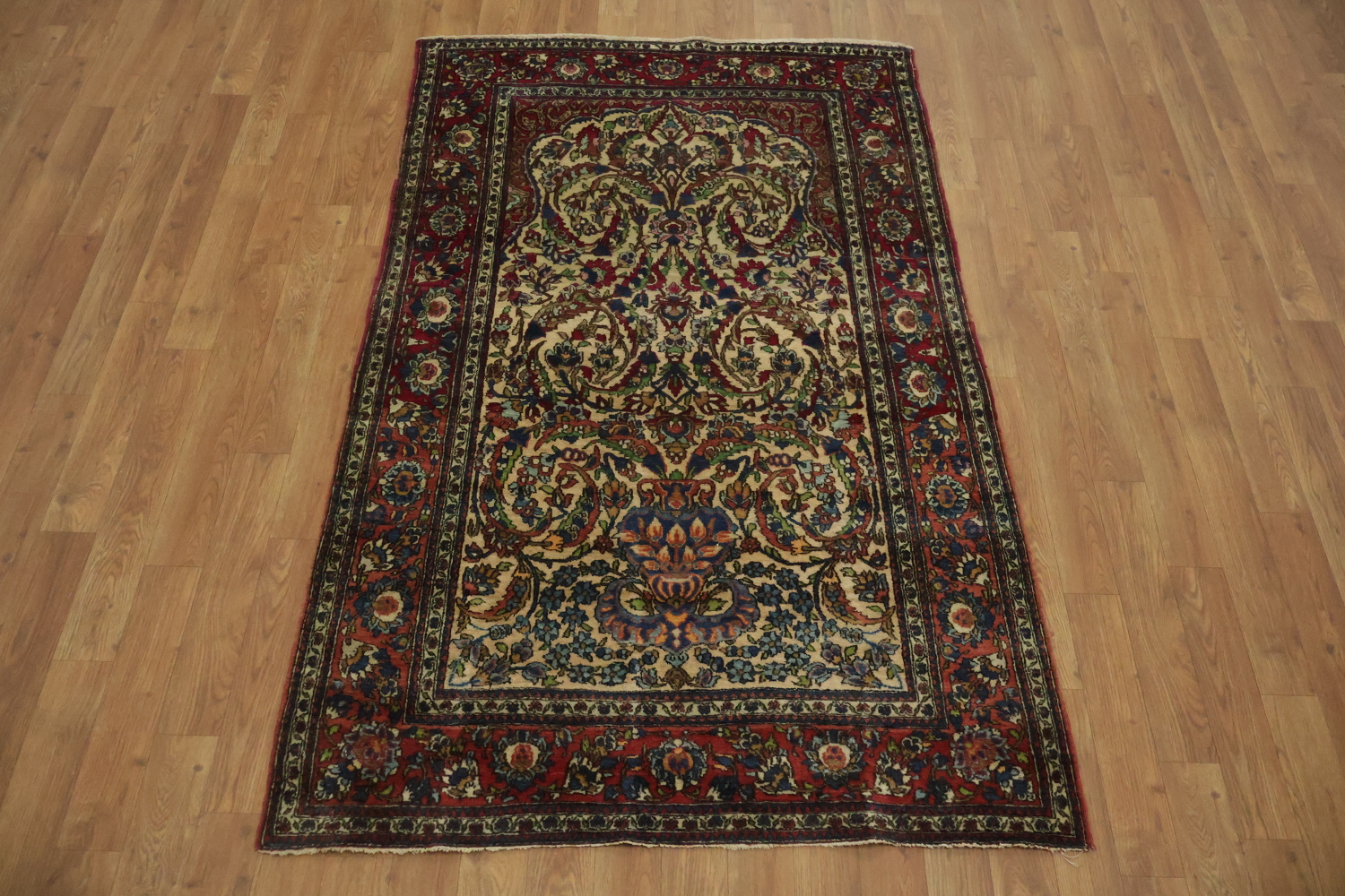 Antique Vegetable Dye Kerman Persian Area Rug 3x5