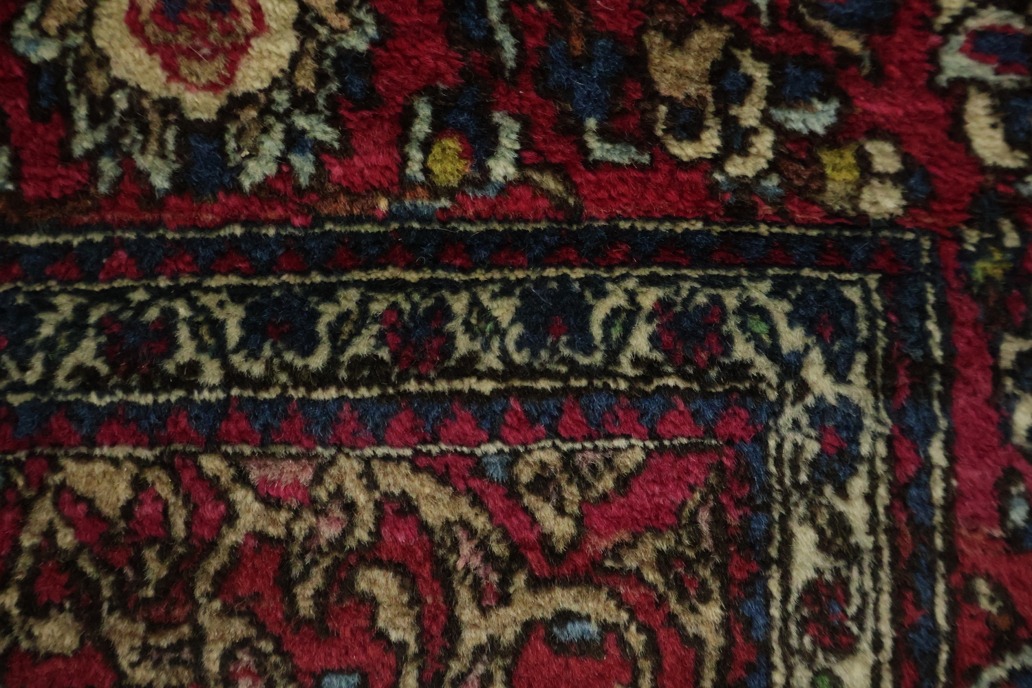 Antique Vegetable Dye Kerman Persian Area Rug 3x5