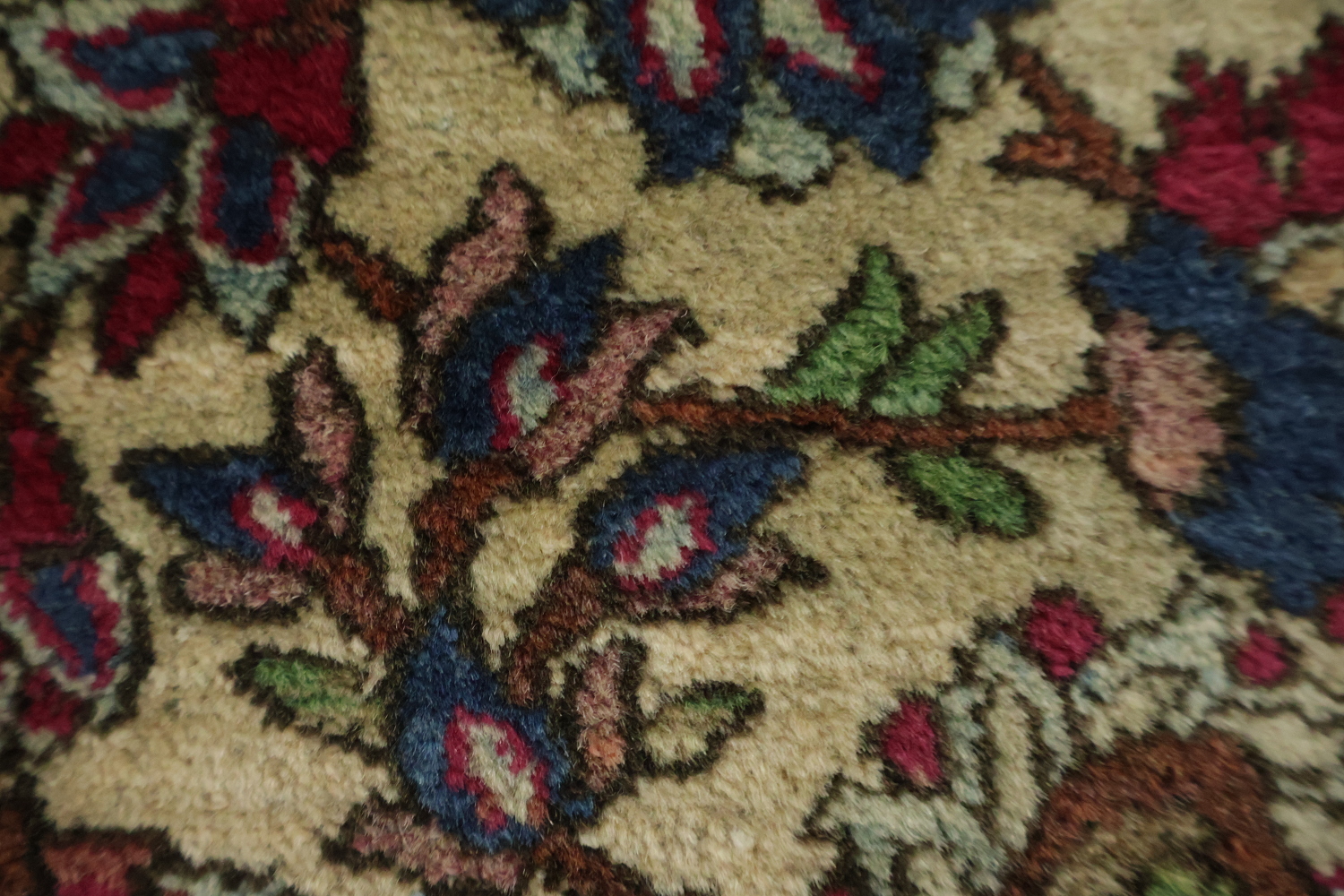 Antique Vegetable Dye Kerman Persian Area Rug 3x5