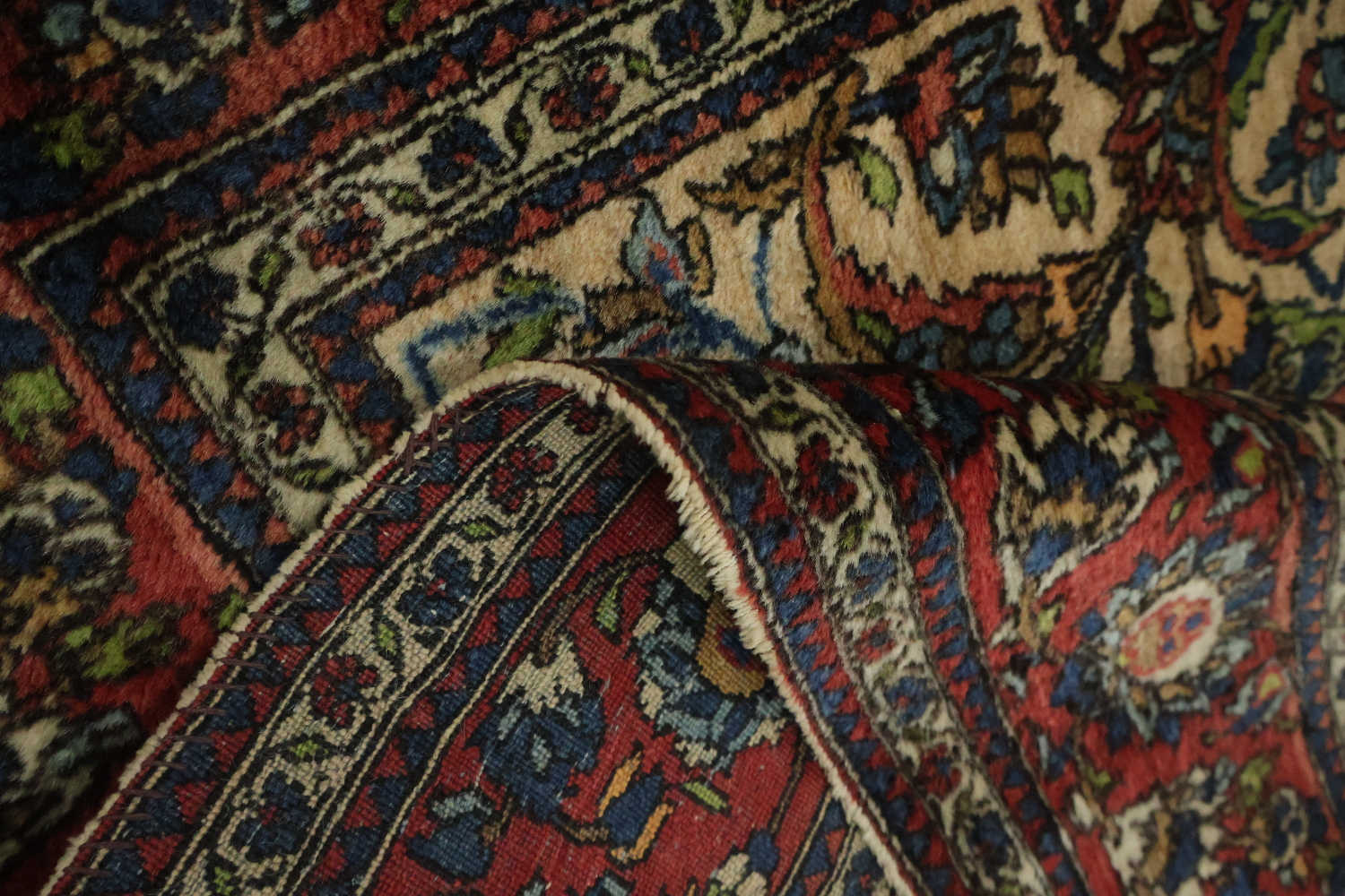 Antique Vegetable Dye Kerman Persian Area Rug 3x5