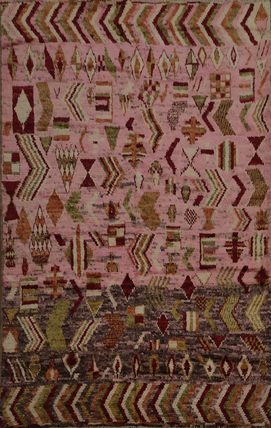Unique Ethnic Pink Moroccan Area Rug 7x9 to Transform Any Room