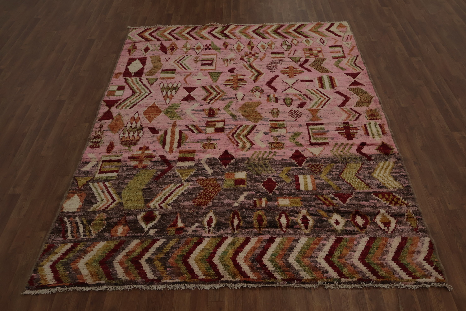 Unique Ethnic Pink Moroccan Area Rug 7x9 to Transform Any Room