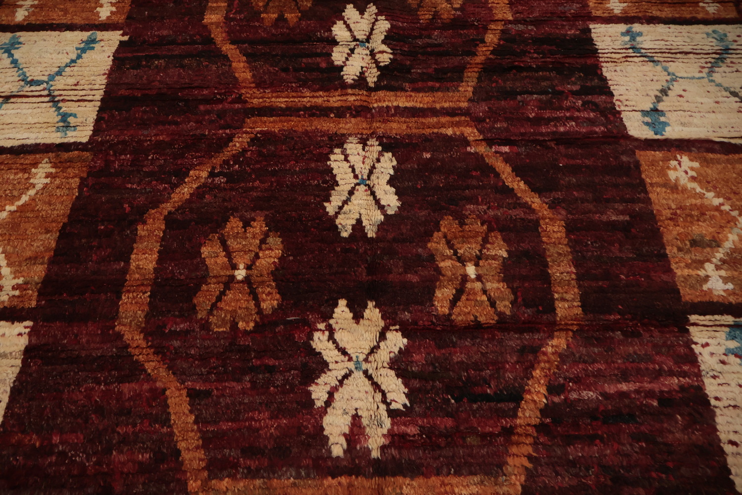 Warmth Earthy Tones in Handcrafted Moroccan Area Rug 7x10