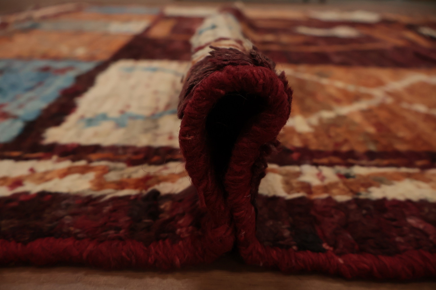 Warmth Earthy Tones in Handcrafted Moroccan Area Rug 7x10