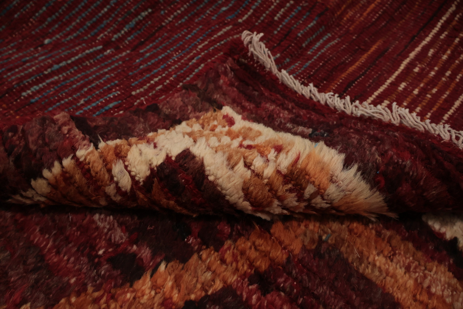 Warmth Earthy Tones in Handcrafted Moroccan Area Rug 7x10