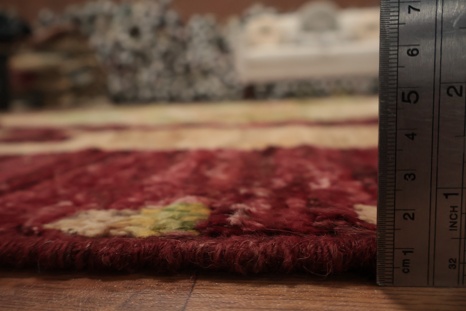Earthy Toned Moroccan Area Rug 6x9 with Bold Geometric Design