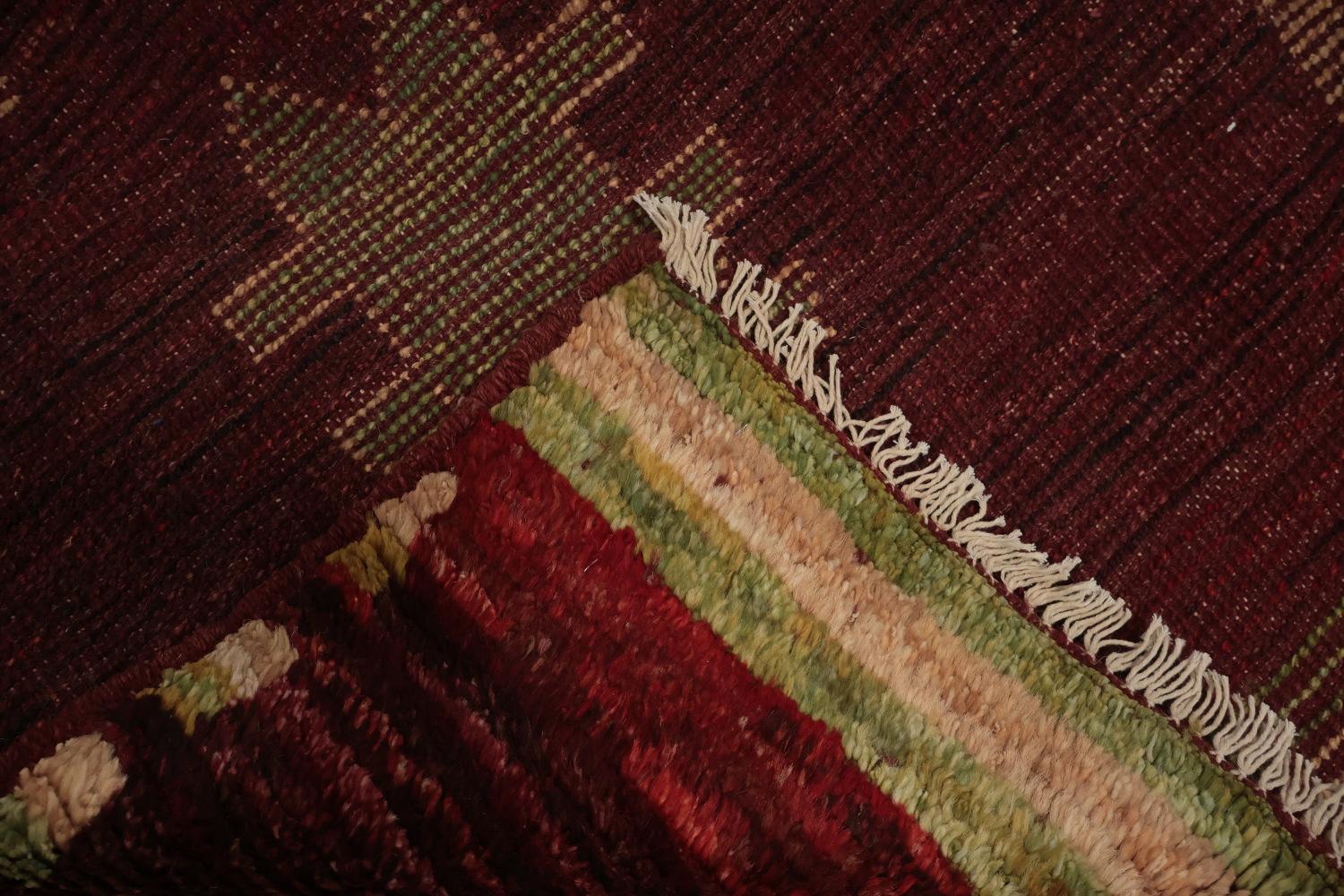 Earthy Toned Moroccan Area Rug 6x9 with Bold Geometric Design
