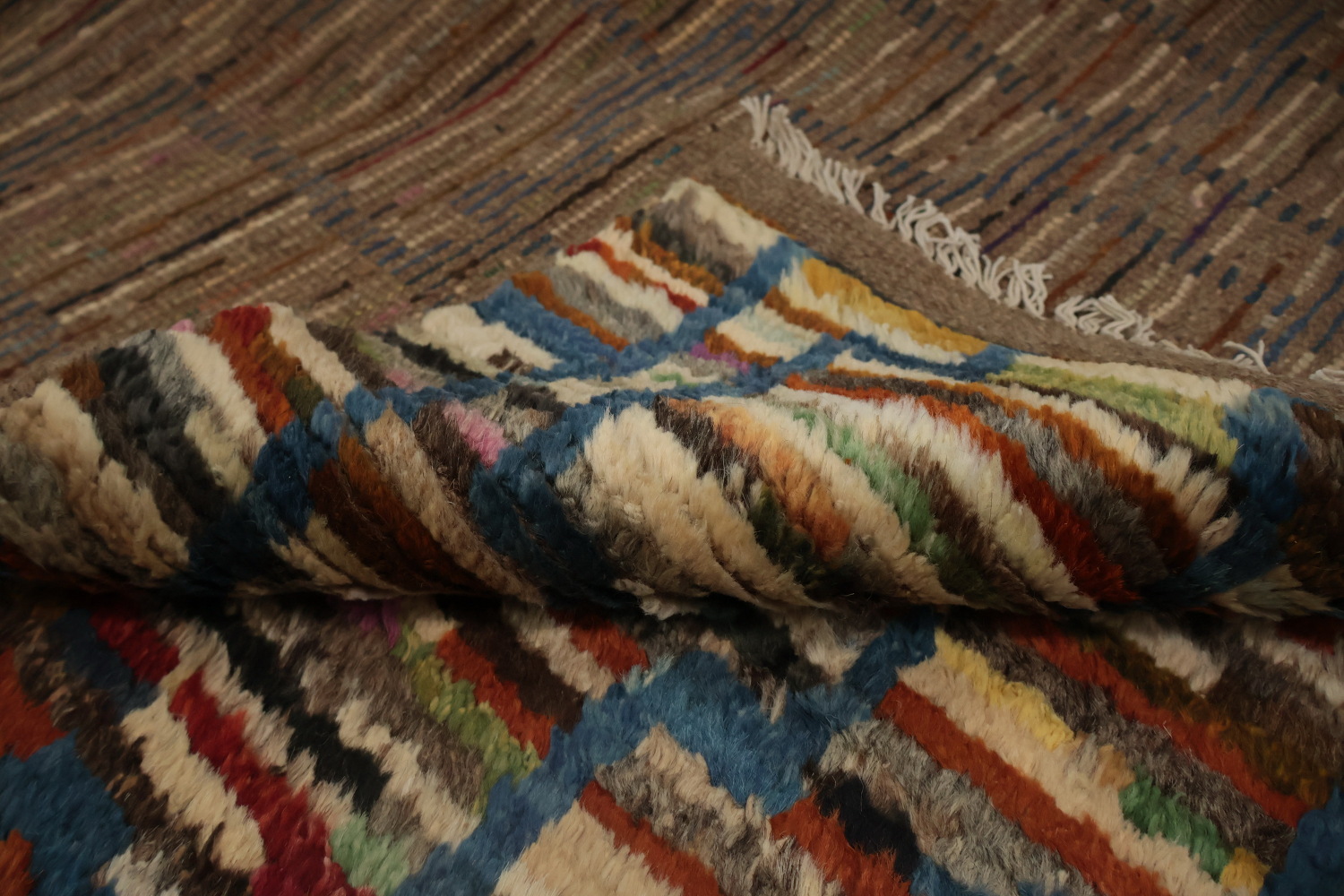 Stone Pattern Moroccan Area Rug 7x10 for Contemporary Homes