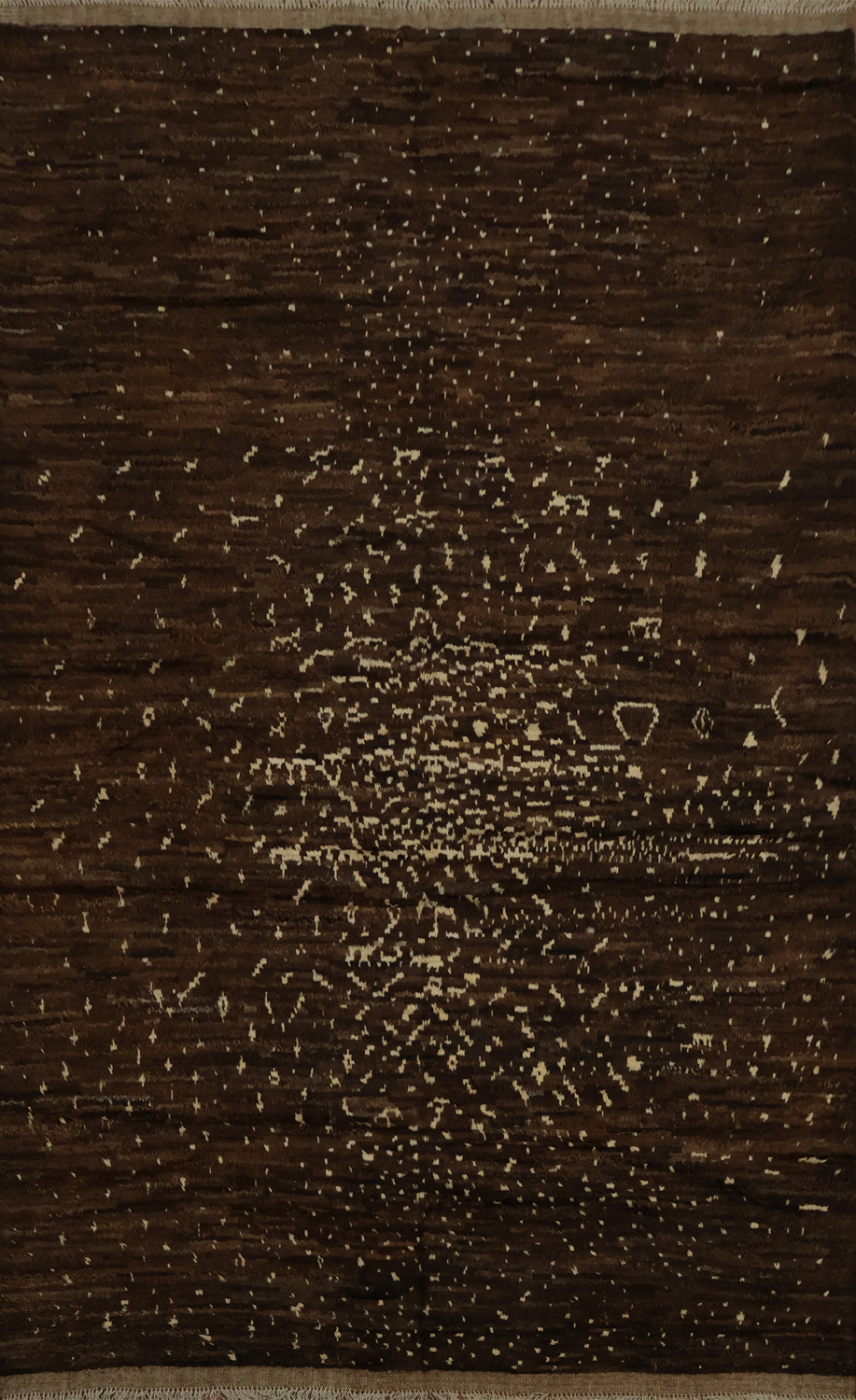 Luxurious Dark Toned Moroccan Area Rug 7x10 with Abstract Pattern