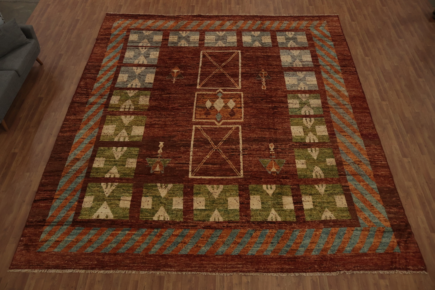 Geometric Moroccan Oriental Large Rug 14x15