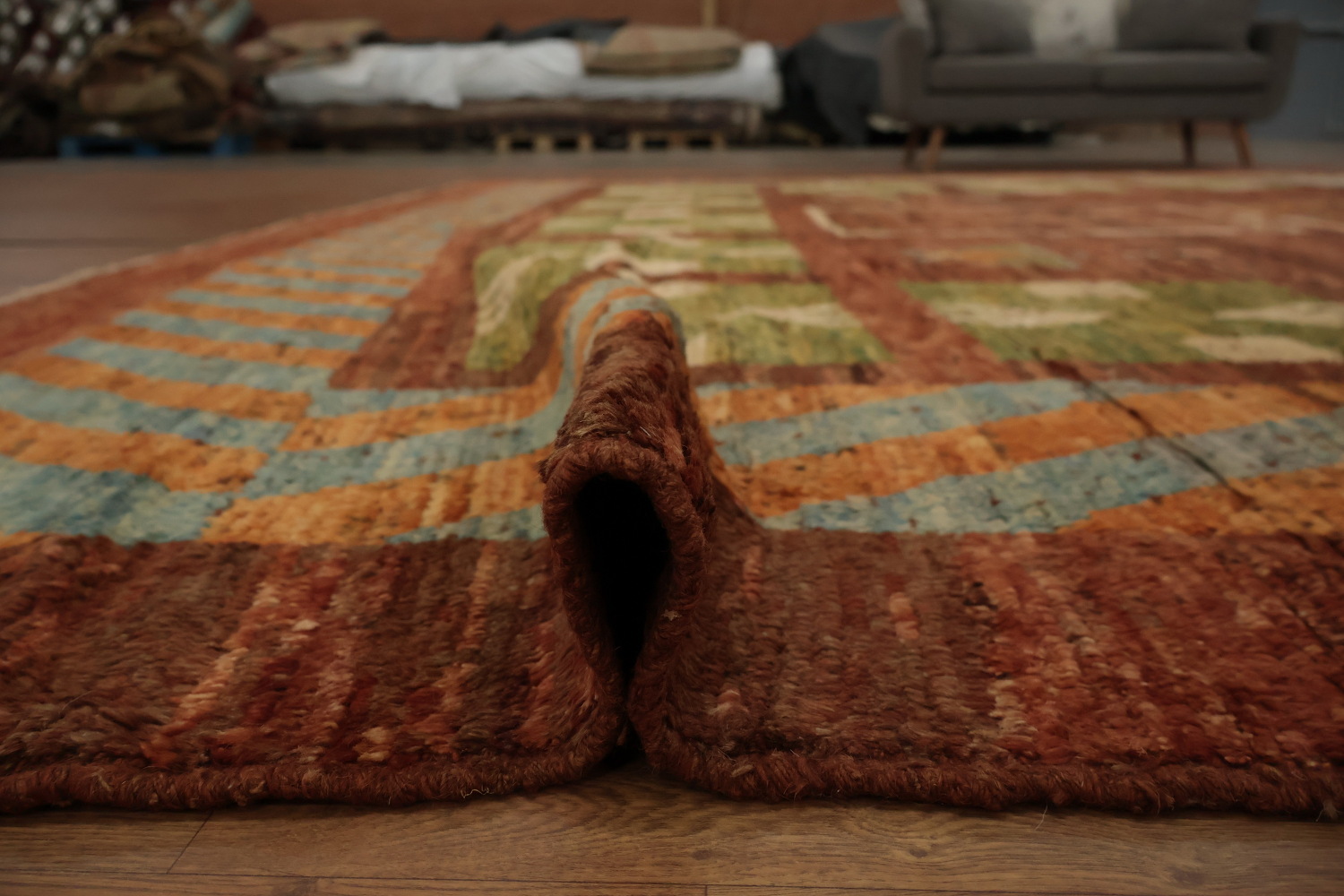 Geometric Moroccan Oriental Large Rug 14x15