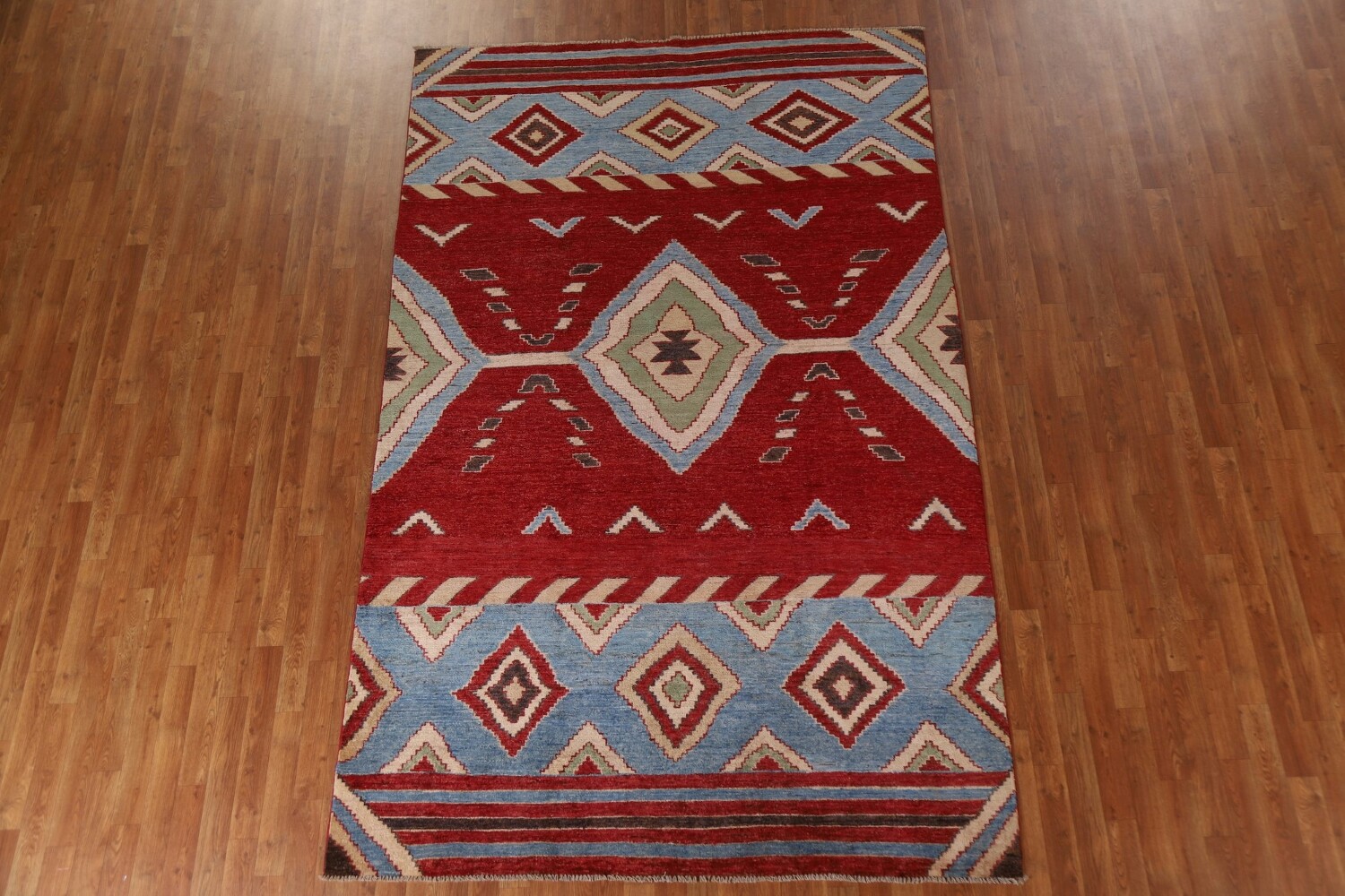 Red Gabbeh Kashkoli Pakistan Area Rug 6x10