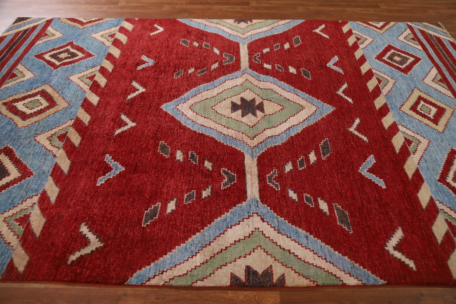 Red Gabbeh Kashkoli Pakistan Area Rug 6x10