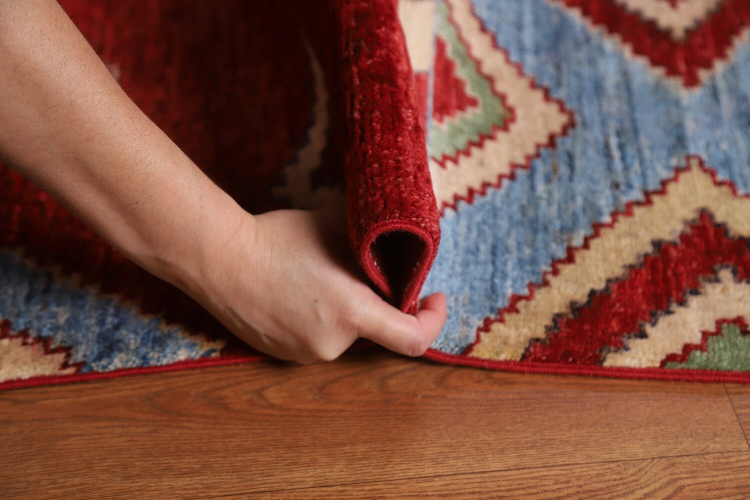 Red Gabbeh Kashkoli Pakistan Area Rug 6x10