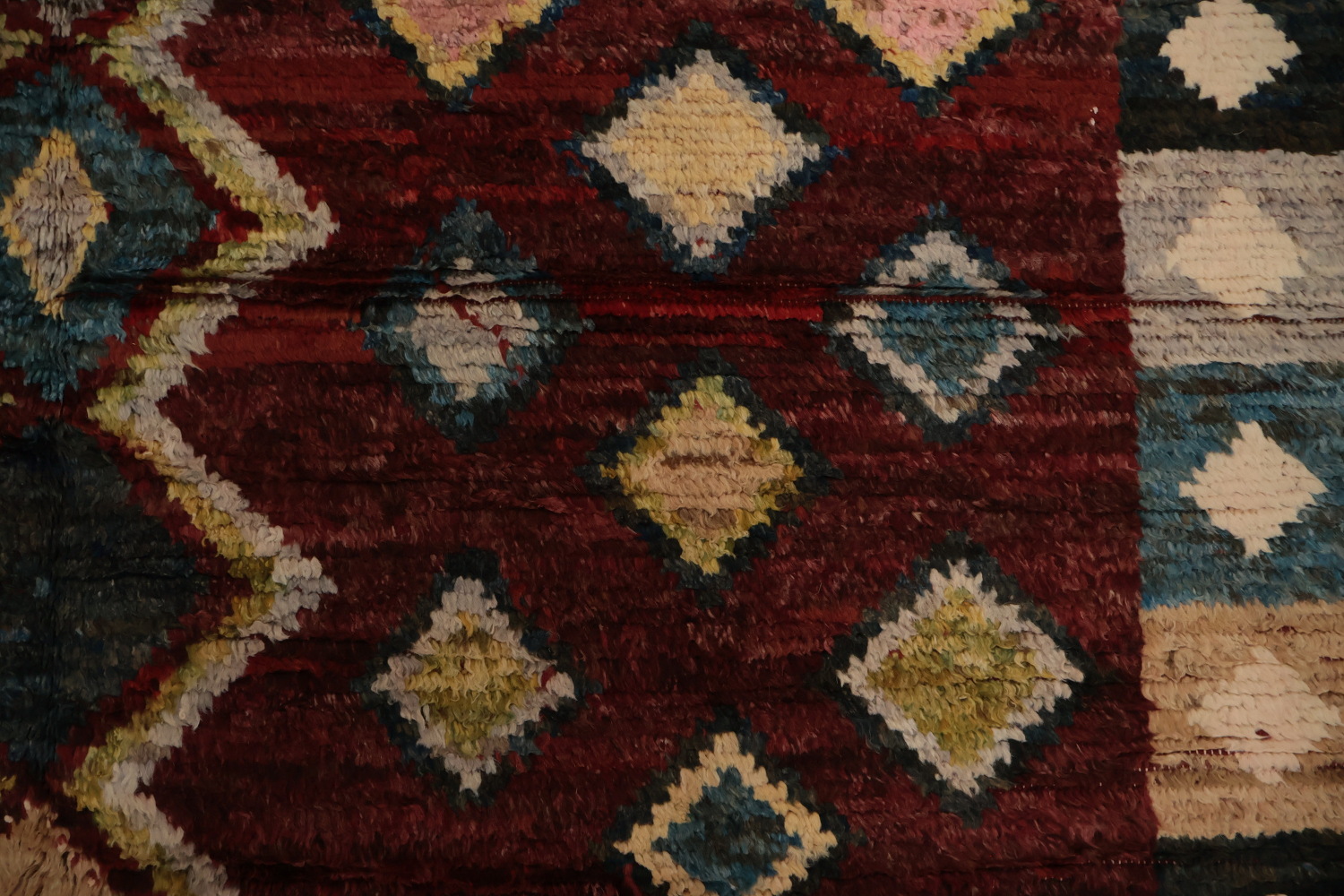 Artisan Elegance: Multi-Color Diamond Moroccan Area Rug 8x10