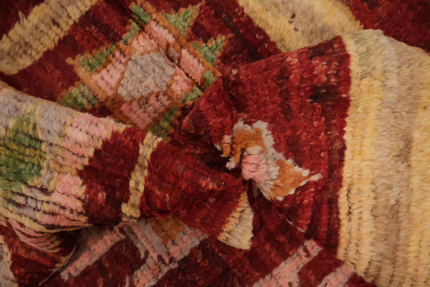 Red Moroccan Oriental Area Rug 6x8