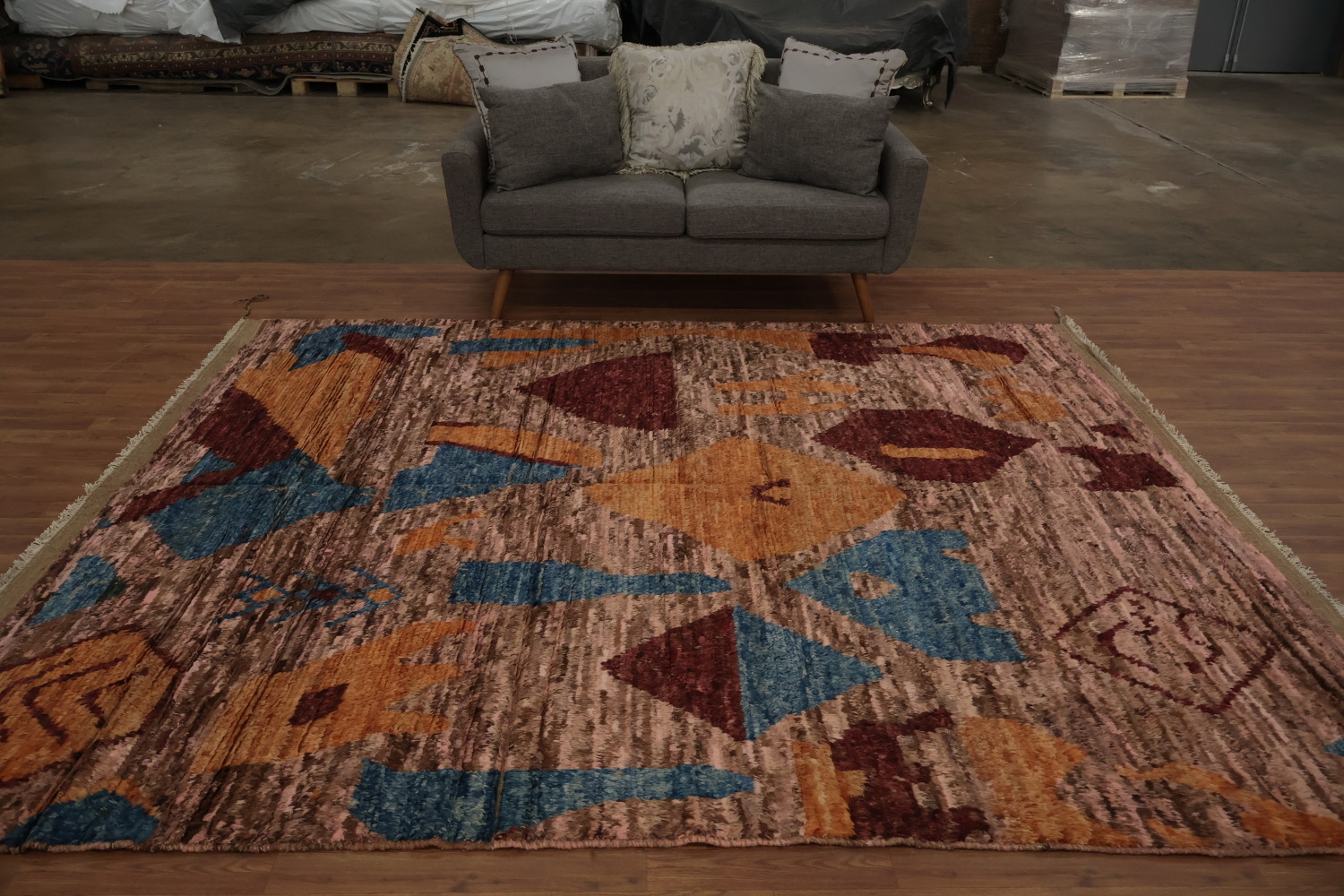 Artistic Moroccan Area Rug 8x10 in Earthy Tones for Cozy Spaces
