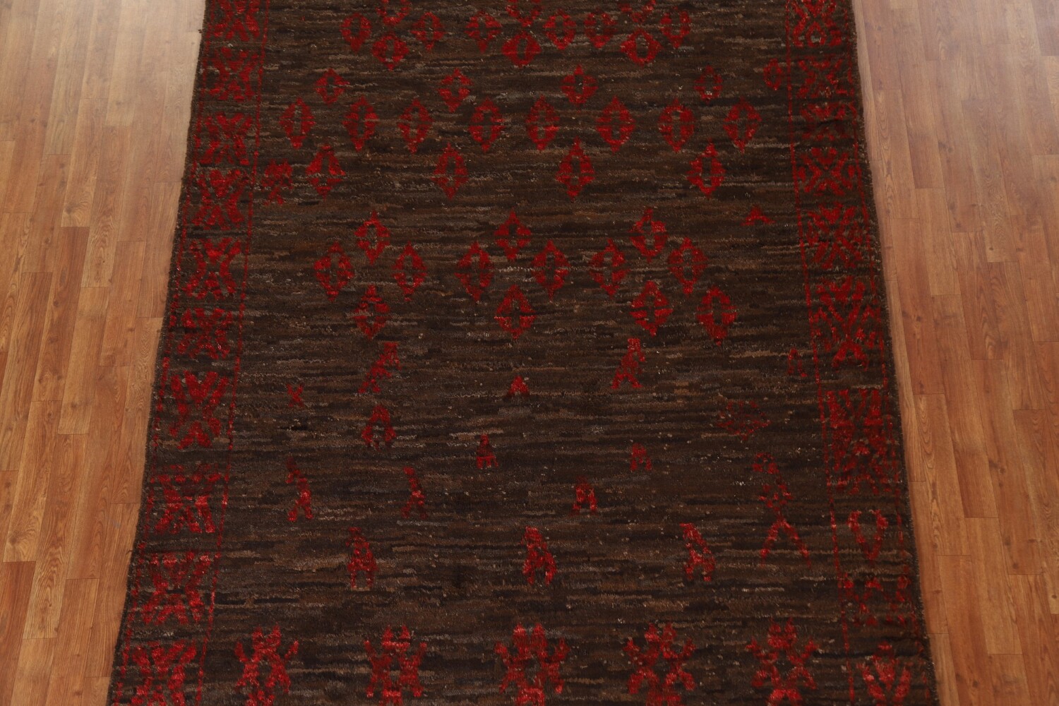Dark Brown Moroccan Oriental Area Rug 7x10