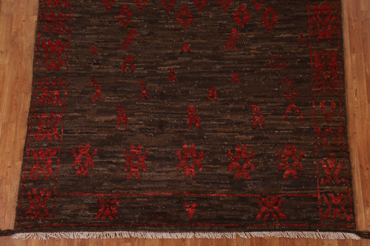 Dark Brown Moroccan Oriental Area Rug 7x10