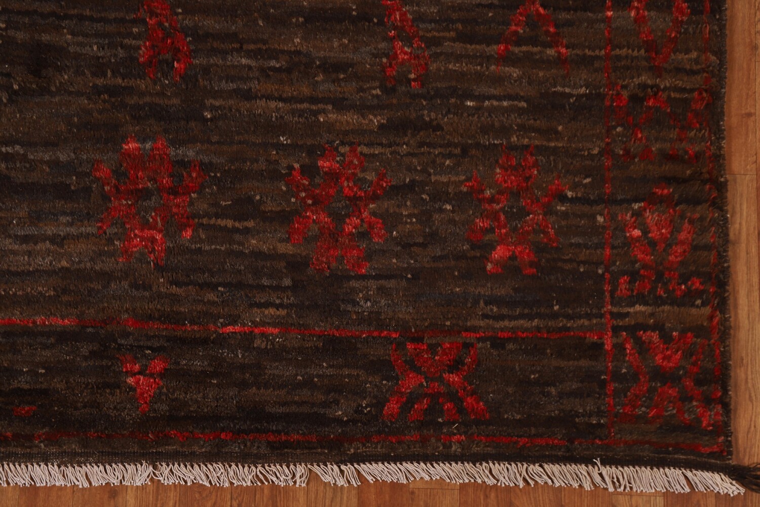Dark Brown Moroccan Oriental Area Rug 7x10