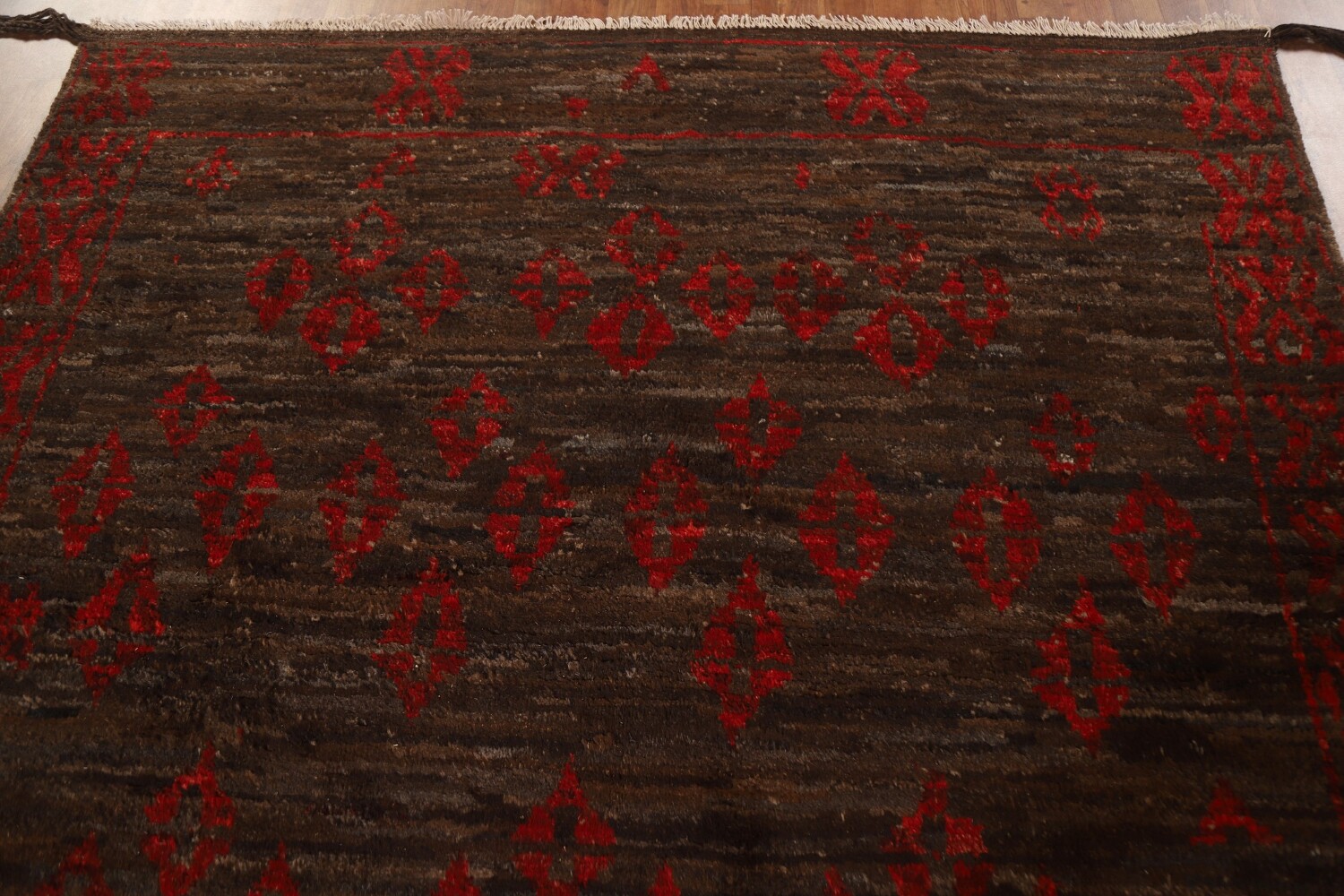 Dark Brown Moroccan Oriental Area Rug 7x10