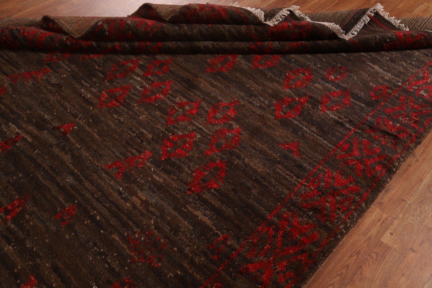 Dark Brown Moroccan Oriental Area Rug 7x10