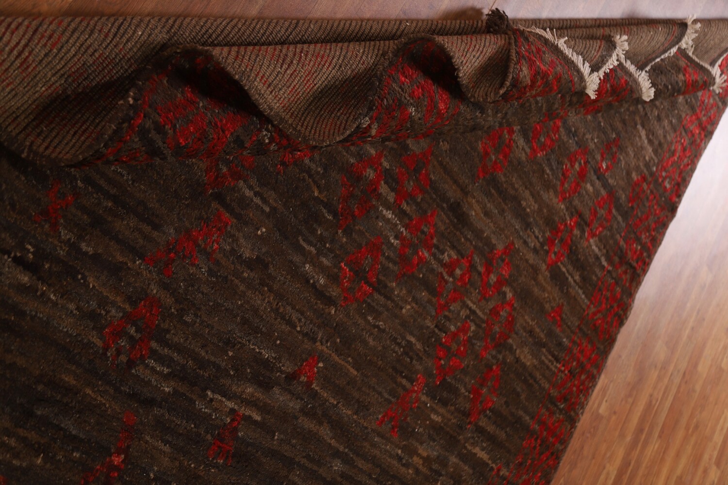 Dark Brown Moroccan Oriental Area Rug 7x10