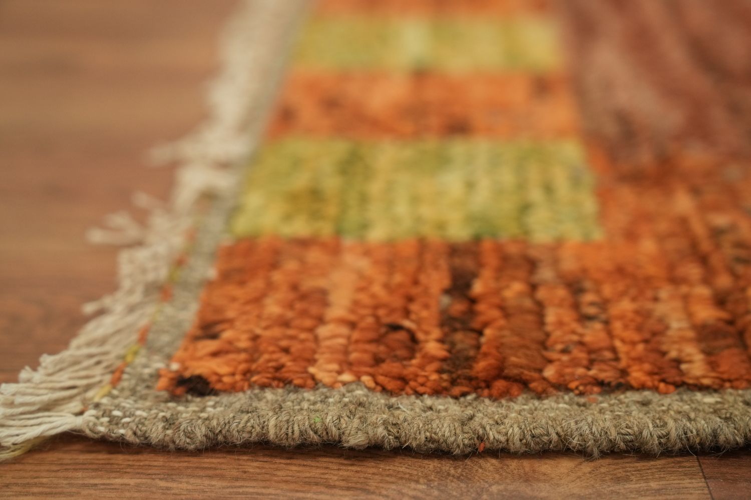Rustic Moroccan Rug with Symmetrical Diamond Motifs and Warm Colors 6x8