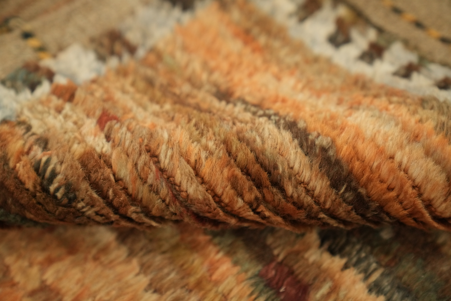 Geometric Moroccan Wool Area Rug 7x10