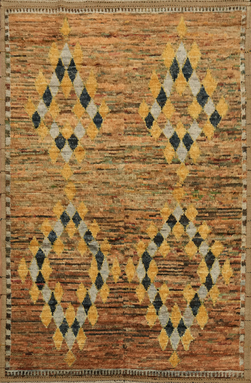 Geometric Moroccan Wool Area Rug 7x10
